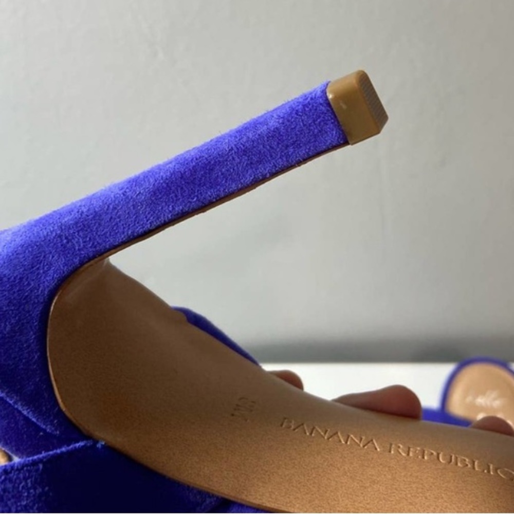 NWOB | Banana Republic Honey Fringe Sandal in Cobalt Blue Size 8M - Picture 5 of 6